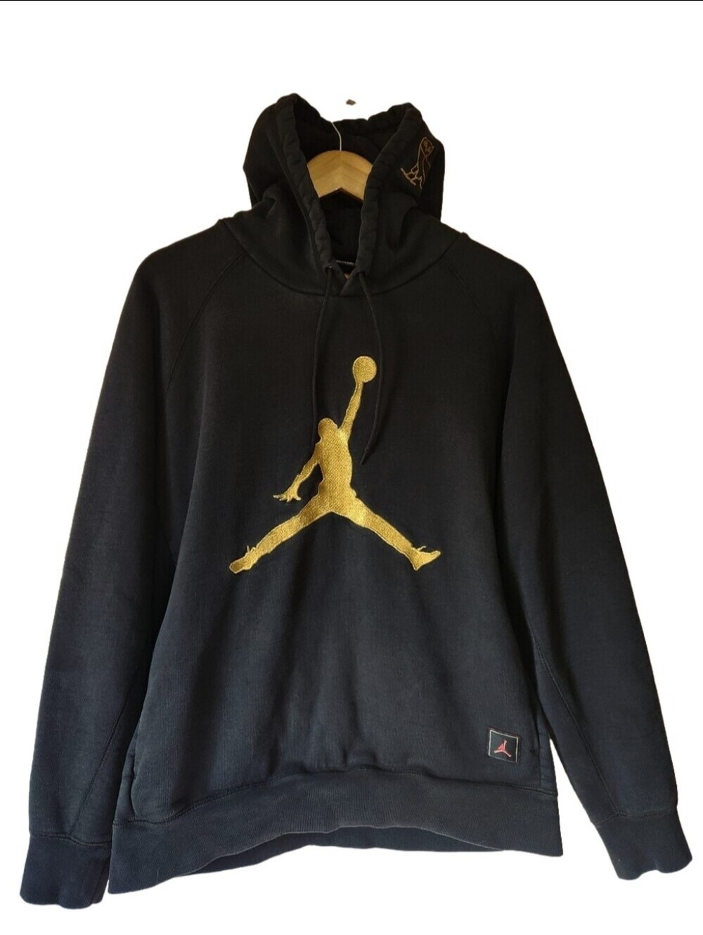 Nike Air Jordan x OVO Drake Hoodie Black Gold Jumpman Owl Pullover XL Like New